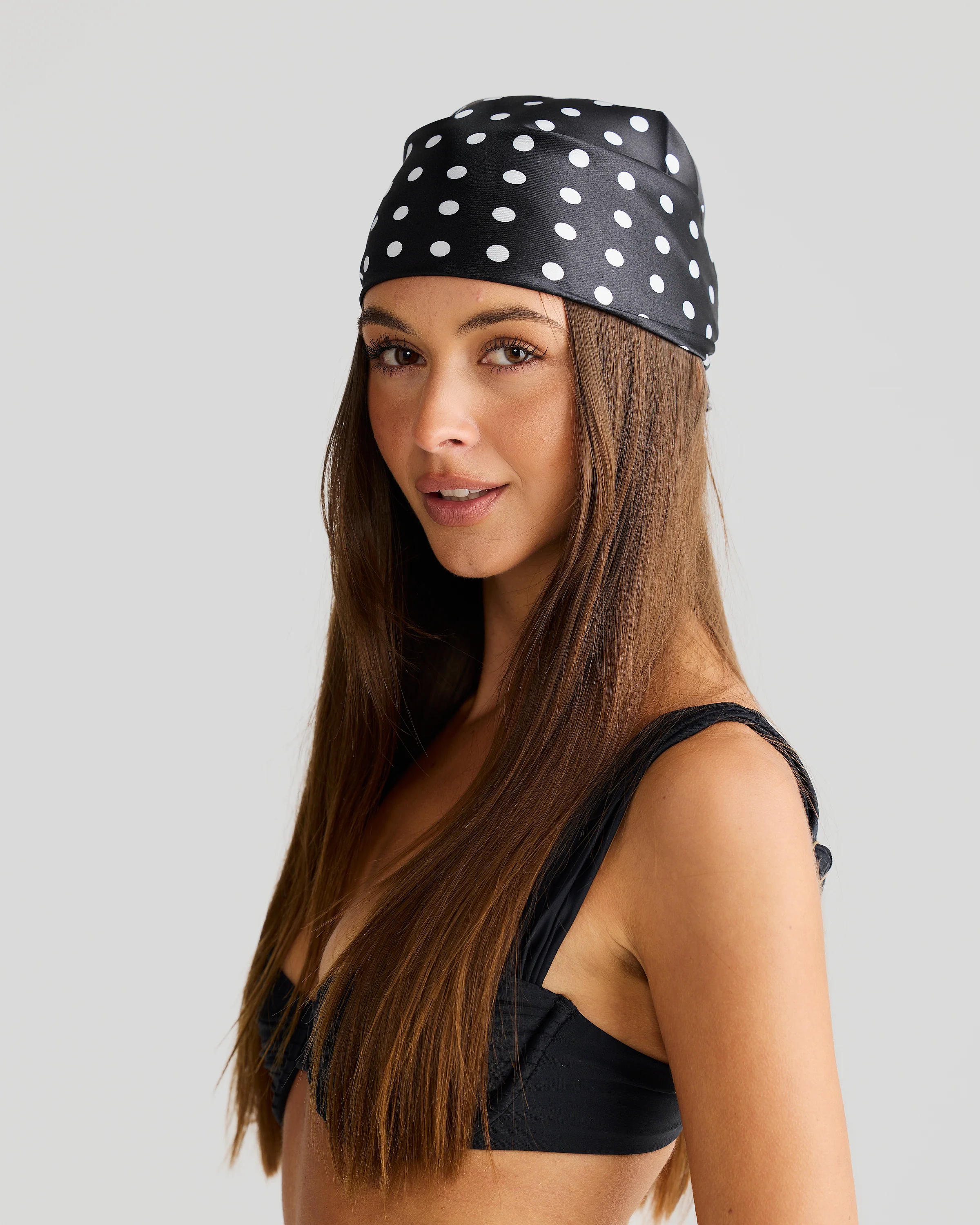 Havana Head Scarf Black Polka - Image 3