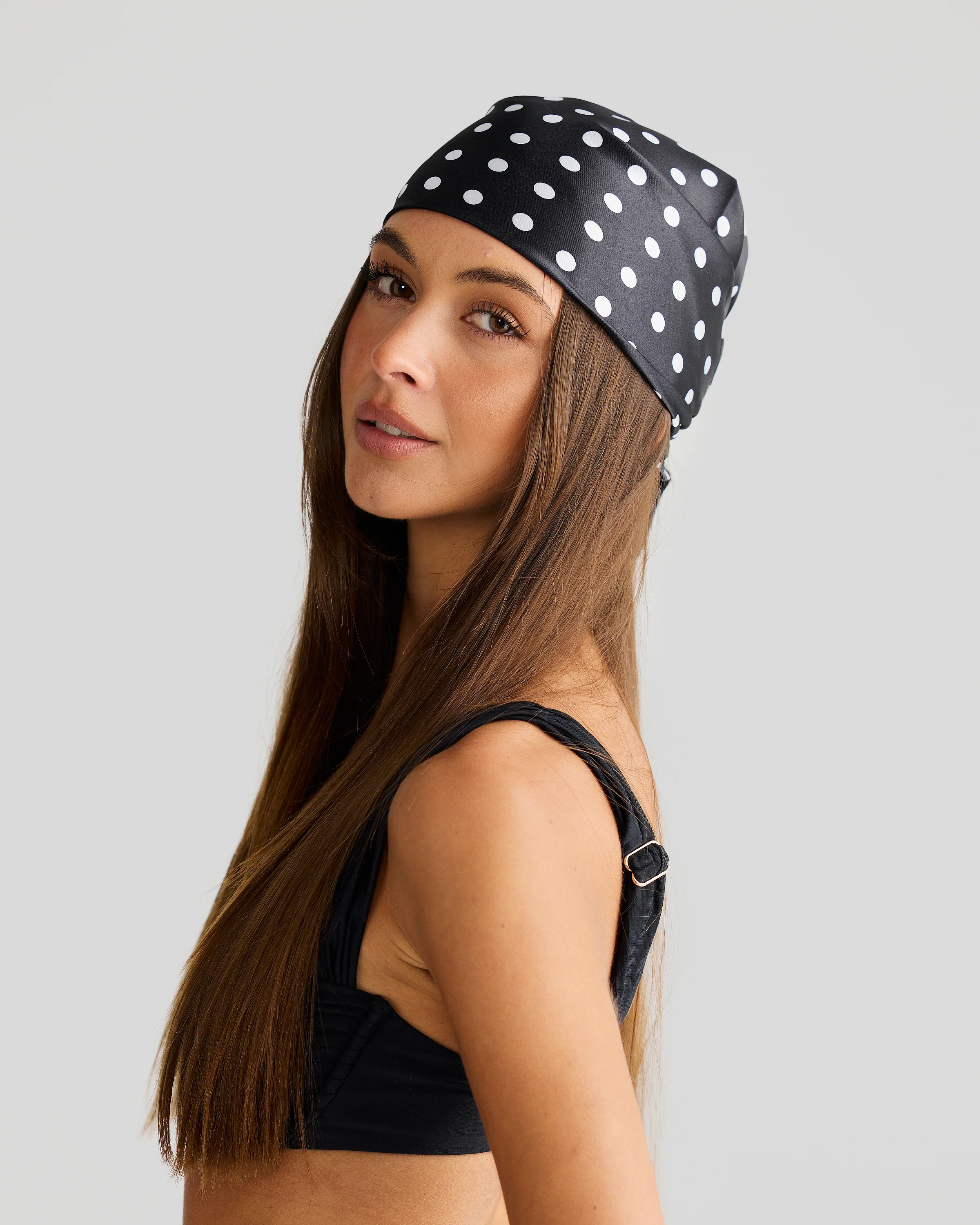Havana Head Scarf Black Polka - Image 4