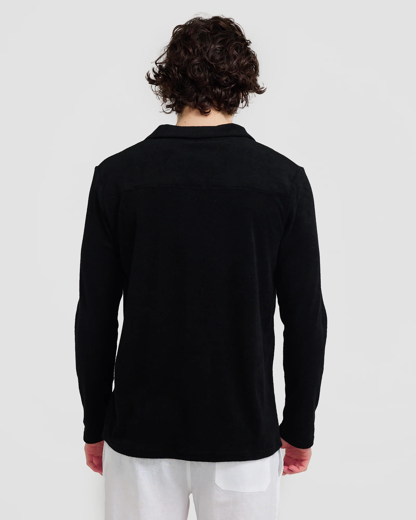 L/S Terry Polo Black - Image 4