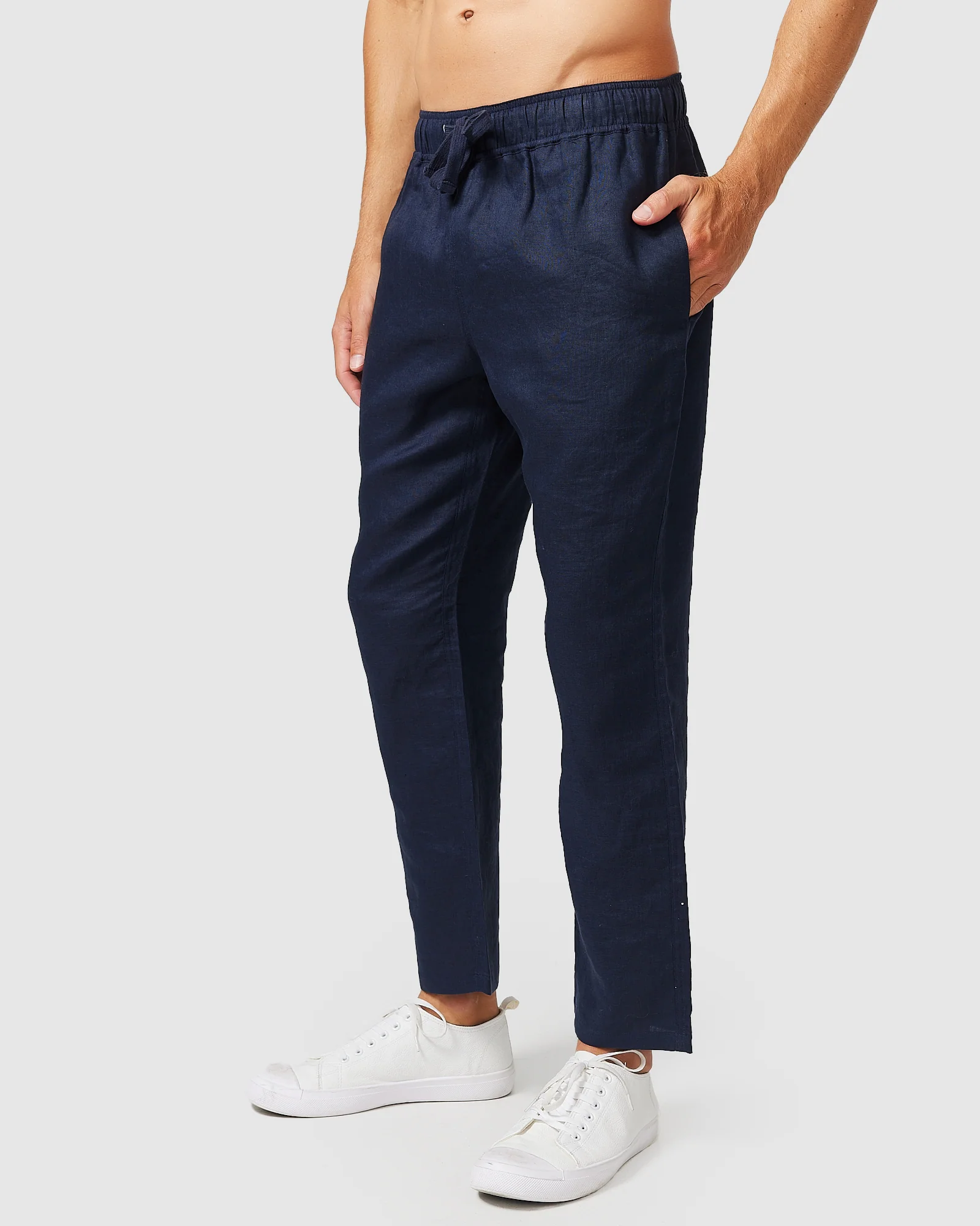 Linen Pants Navy - Image 5