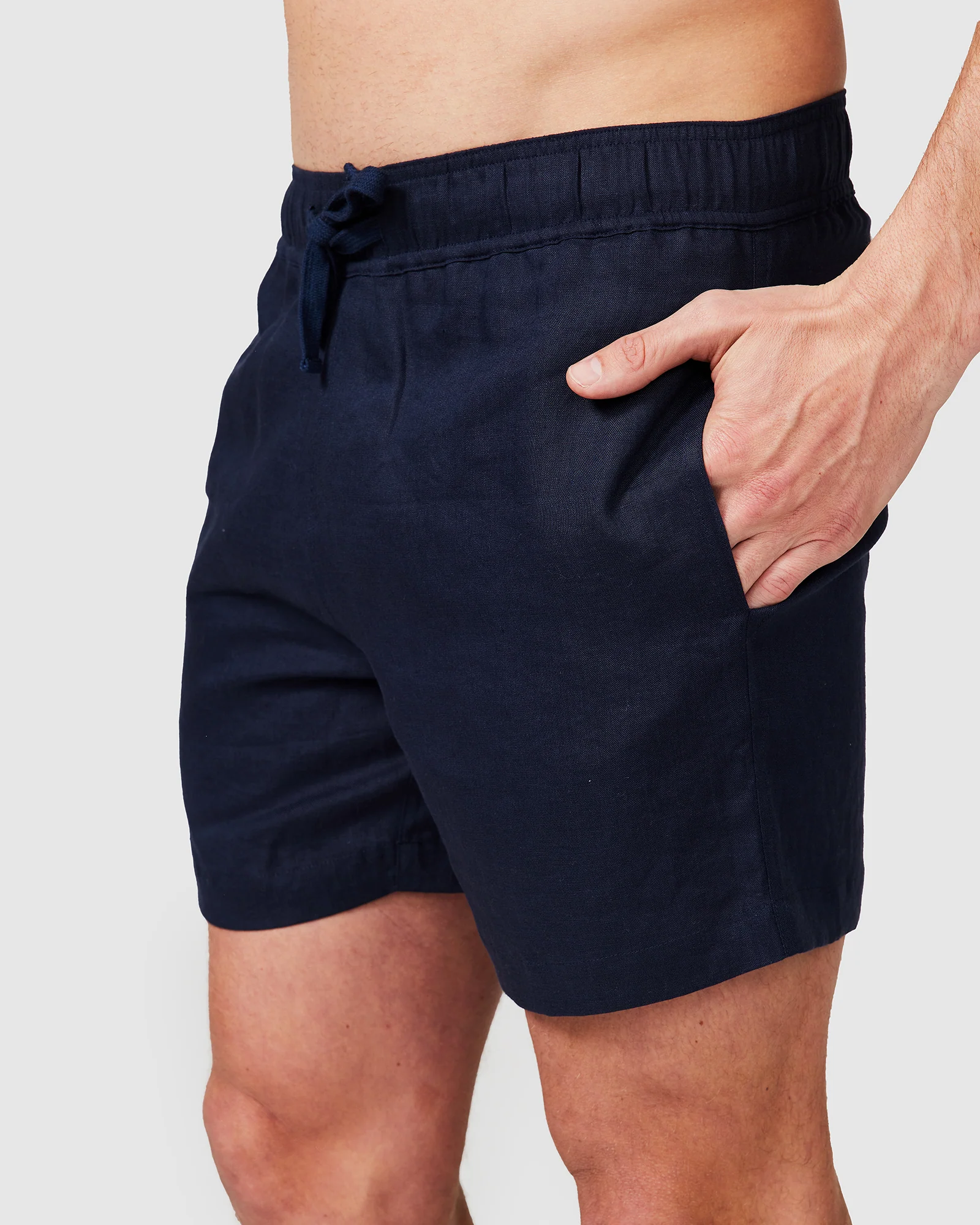 Linen Shorts Navy - Image 5