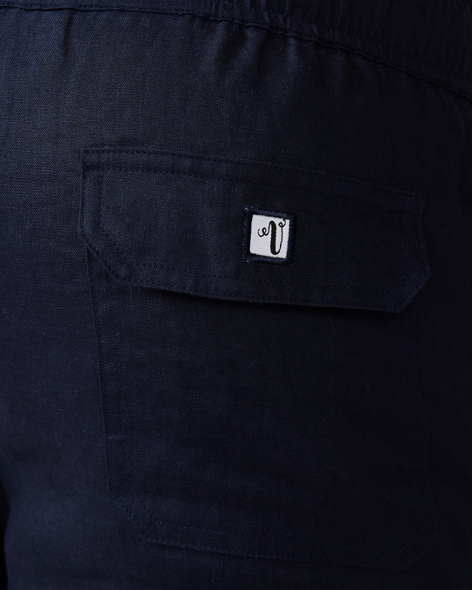 Linen Shorts Navy - Image 7
