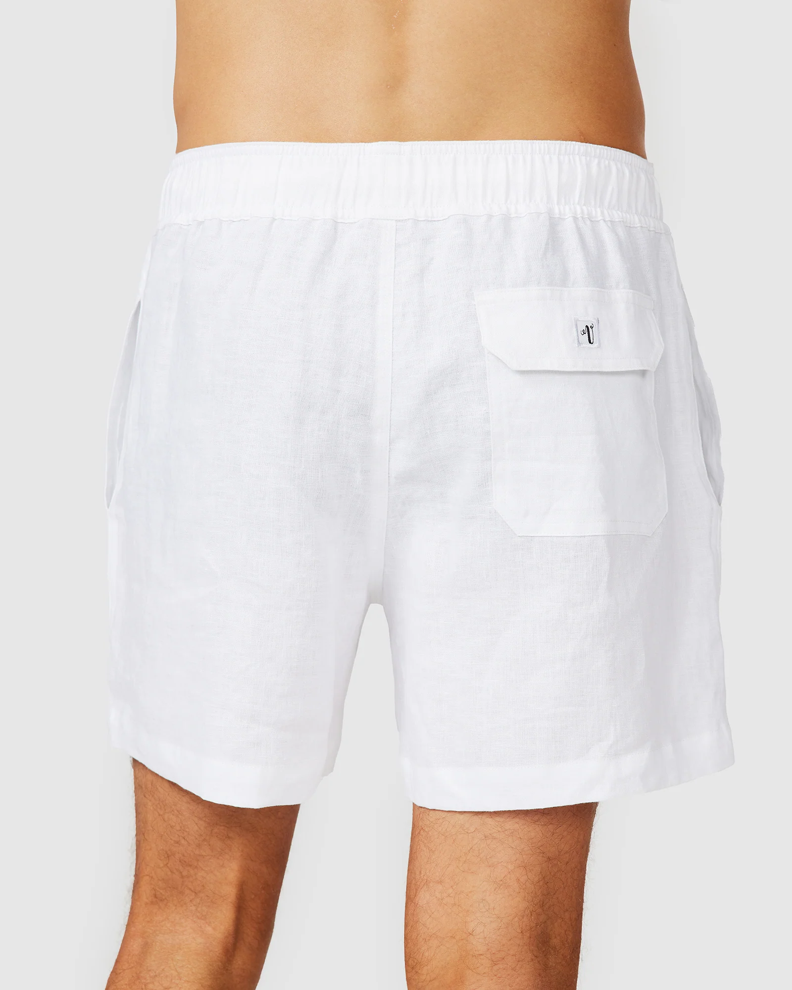 Linen Shorts White - Image 3