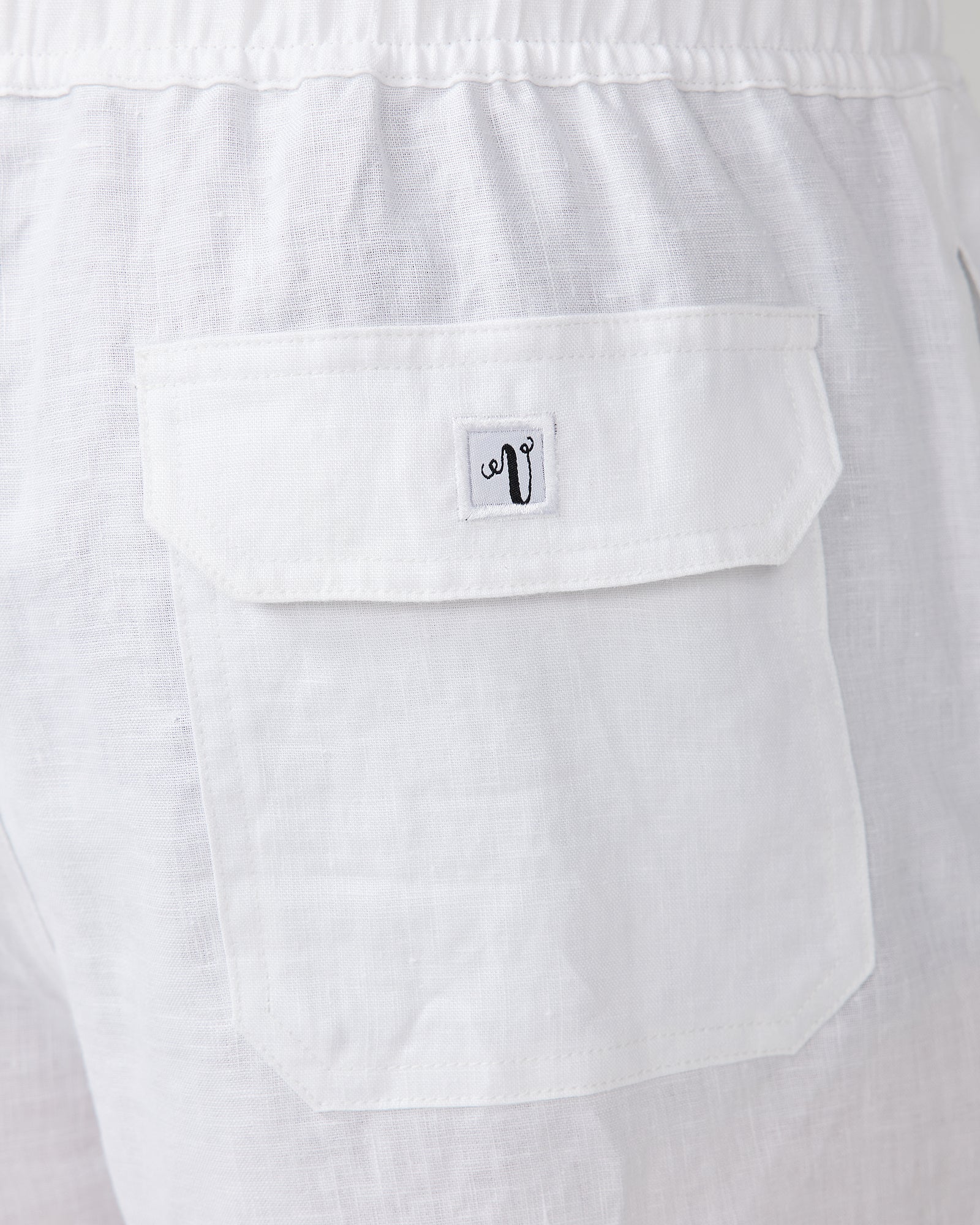 Linen Shorts White - Image 6