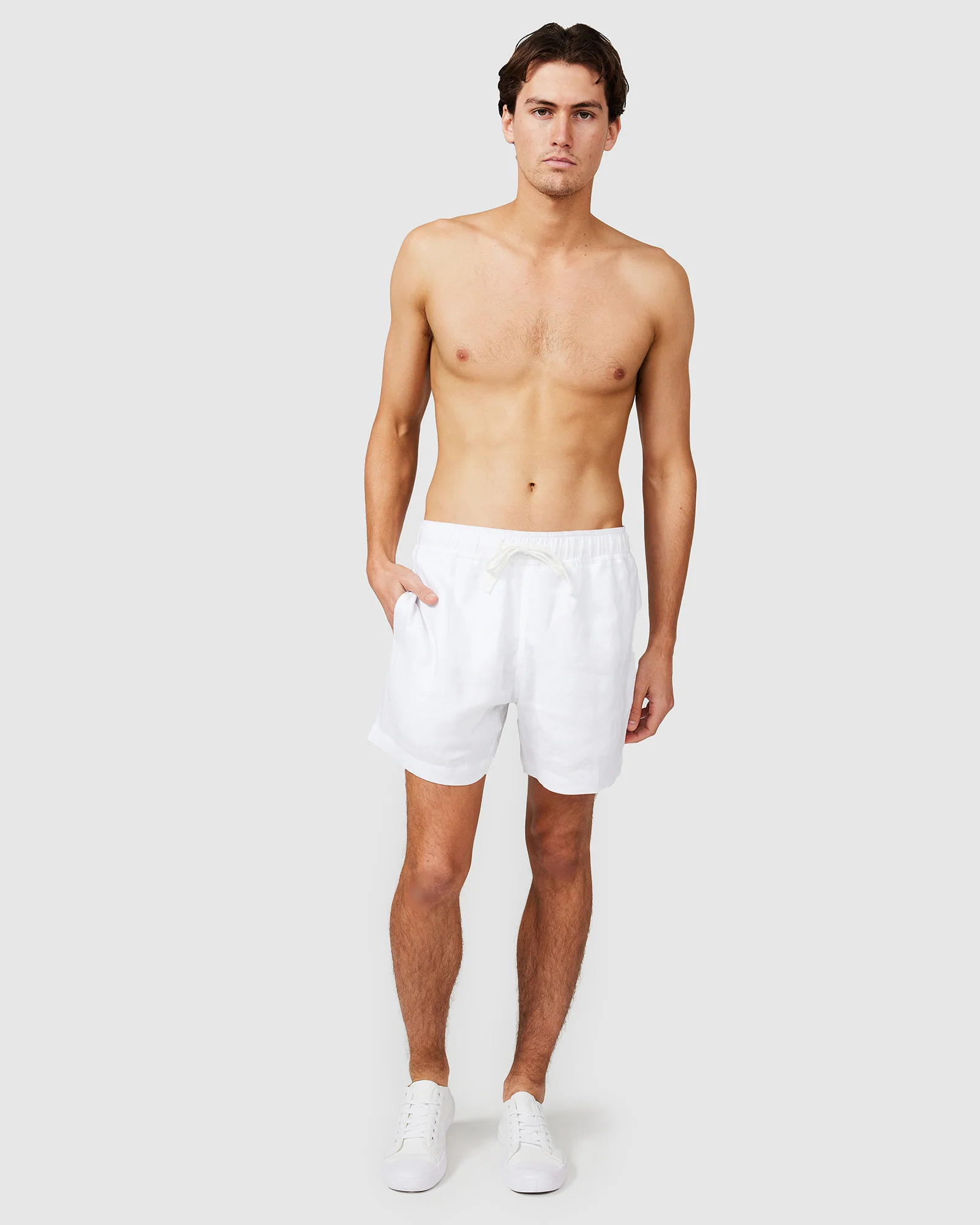 Linen Shorts White - Image 7