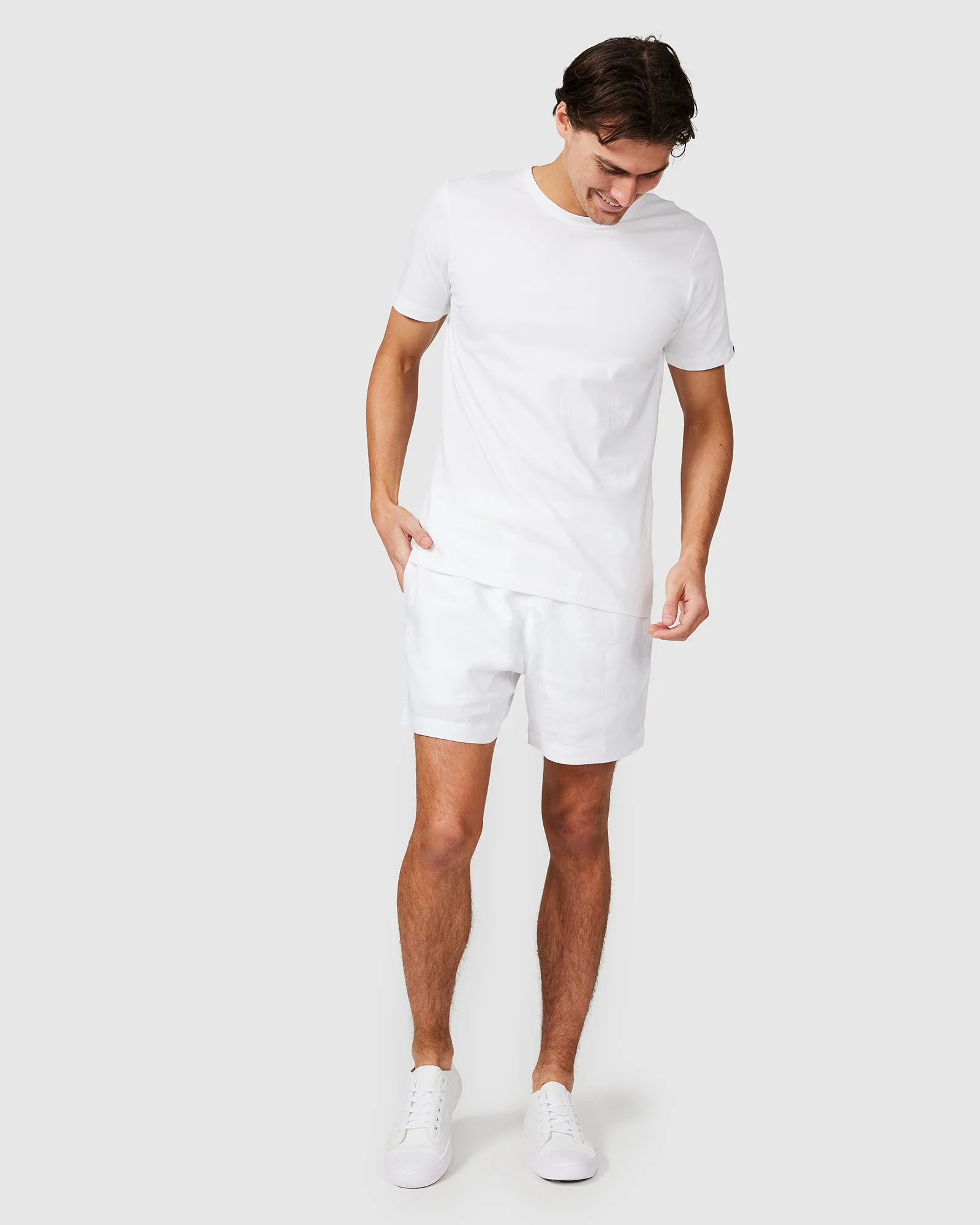 Linen Shorts White - Image 8