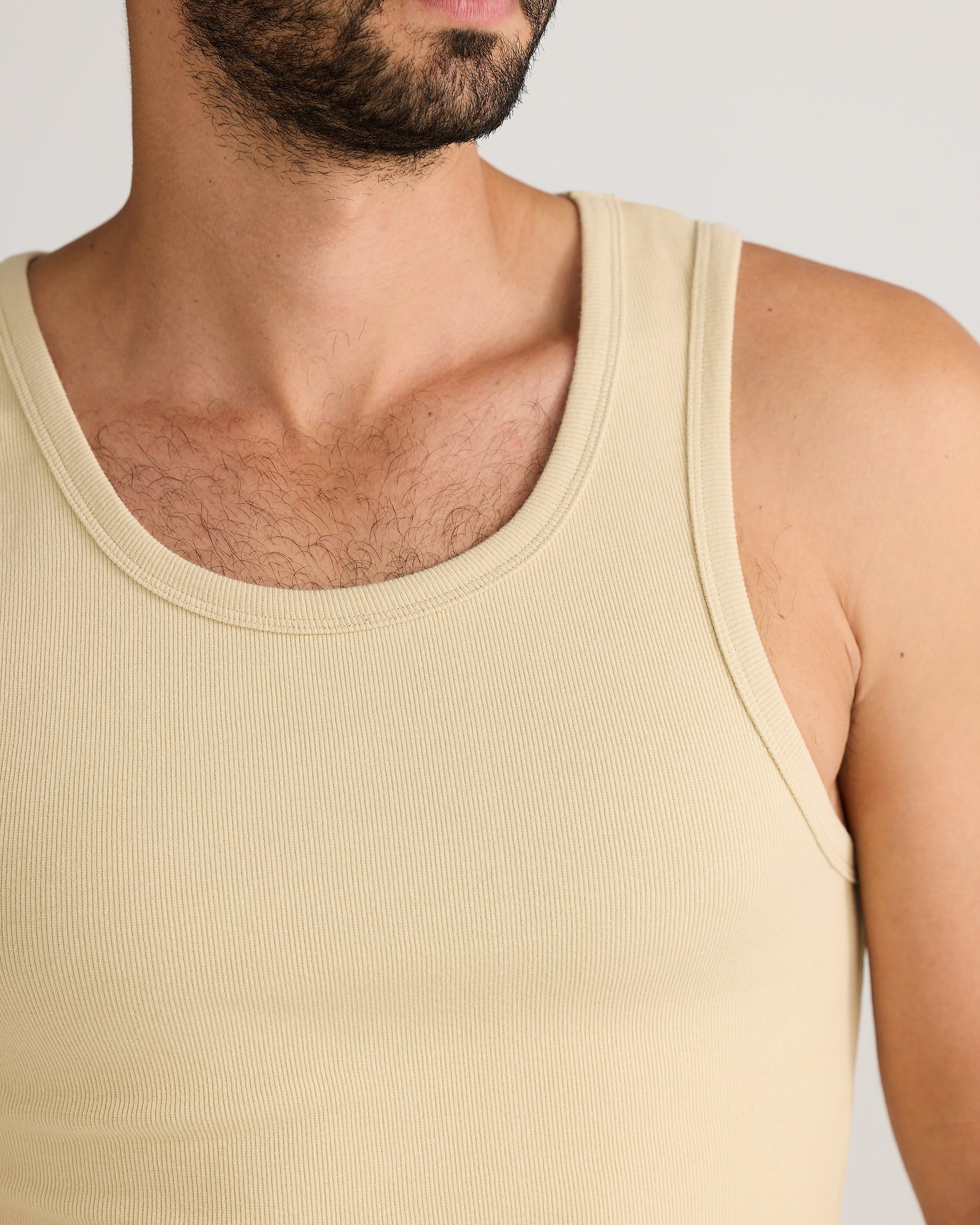 Rib Singlet Sand - Image 3
