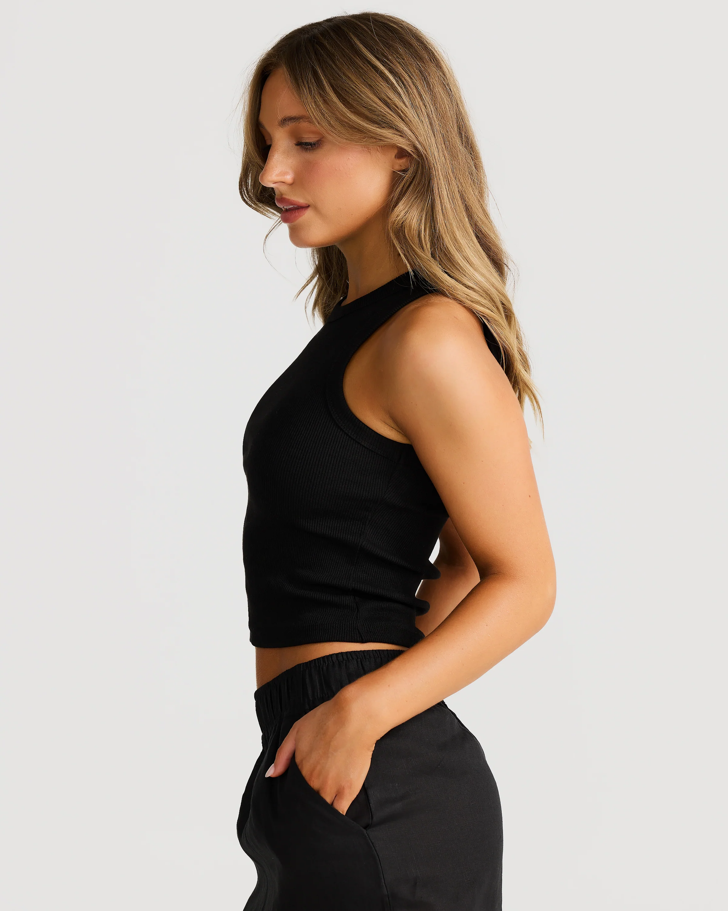 Rib Tank Black - Image 6