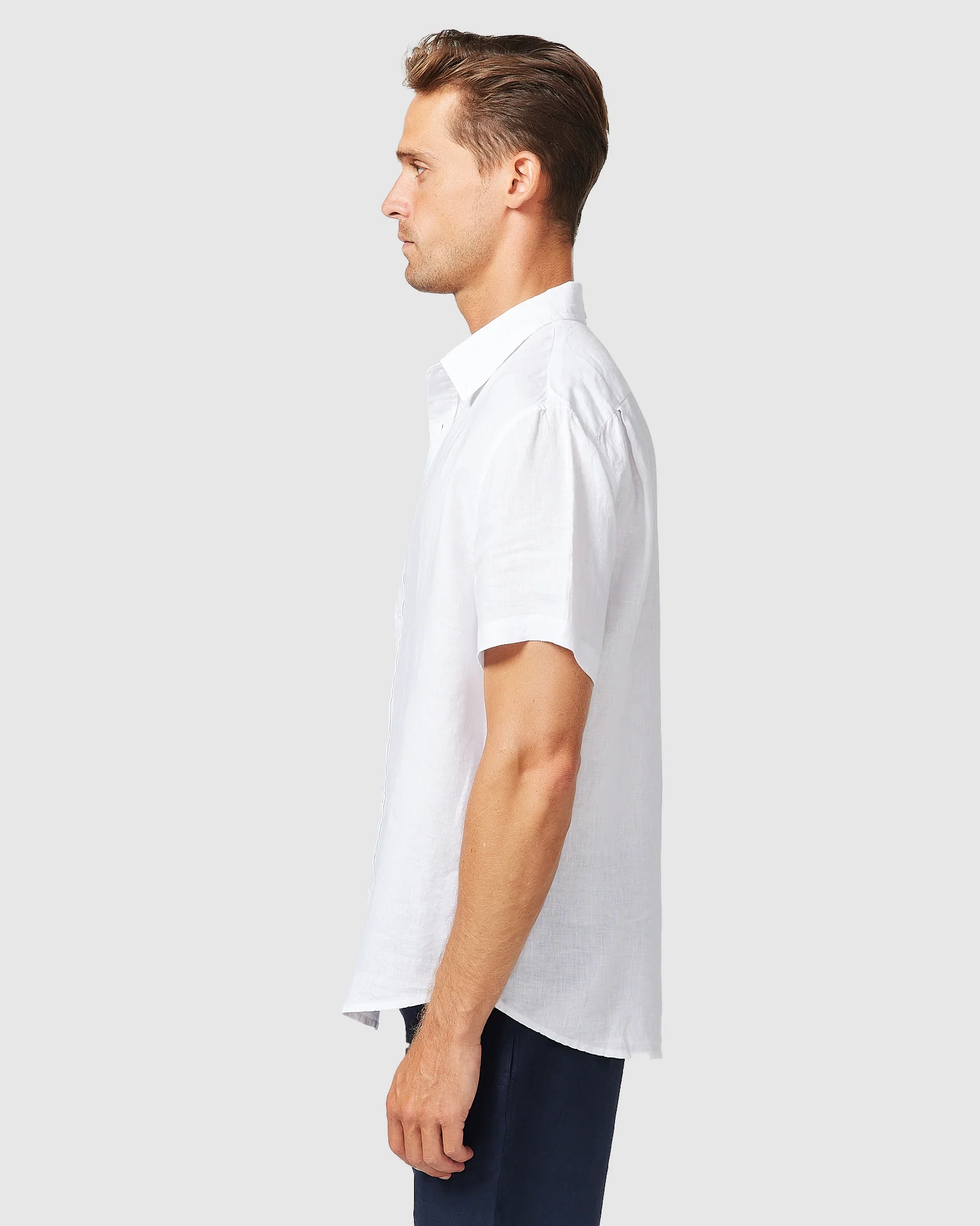 S/S Linen Shirt White - Image 4