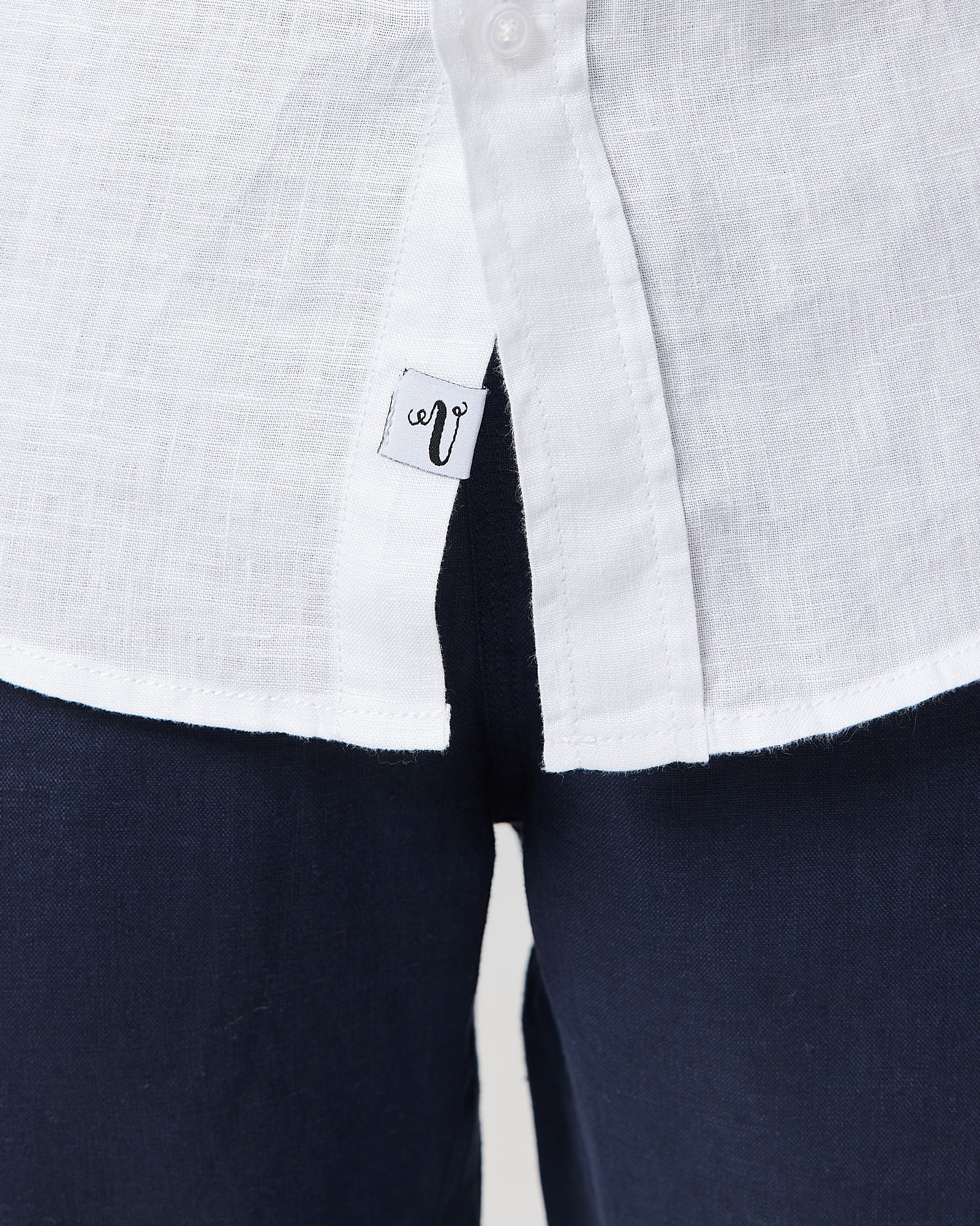 S/S Linen Shirt White - Image 7
